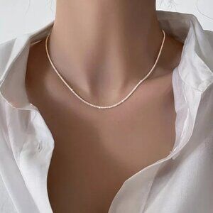 New Silver Chain Choker Necklace